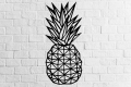 Ozdoba Metalowa Ananas Czarny Struktura