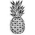 Dekor Metalowy Ananas Czarny Struktura