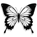 Dekor Metalowy Swallowtail Butterfly Czarny Struktura
