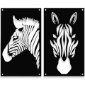 Dekory Metalowe Zebra Sawannowa Komplet Czarny Struktura