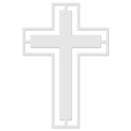 Metalowa dekoracja na ścianę podwójny krzyż