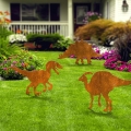 Ozdoba ogrodowa ze stali corten dinozaur