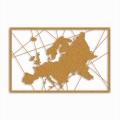 Dekoracja ścienna z metalu Mapa Europy