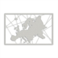 Dekoracja ścienna z metalu Mapa Europy