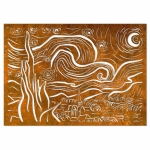 Dekor Gwiaździsta Noc [XL] 70x50cm - Vincent van Gogh - Metalowa dekoracja - Ozdoba ścienna