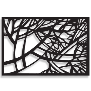 Dekor Labirynt W Koronie [XXL] 92x60cm - Metalowa dekoracja - Ozdoba ścienna