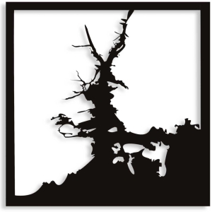 Dekor Konar Sosny [XL] 60x60cm - Metalowa dekoracja - Ozdoba ścienna