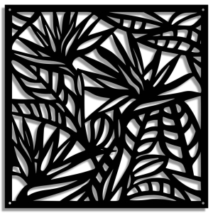 Dekor Rajski Ptak [L] 59x59cm - Metalowa dekoracja - Ozdoba ścienna