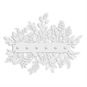 Wieszak na kurtki do przedpokoju Dorodna Flora [XL] - 70x54cm - Metalowa ozdoba ścienna