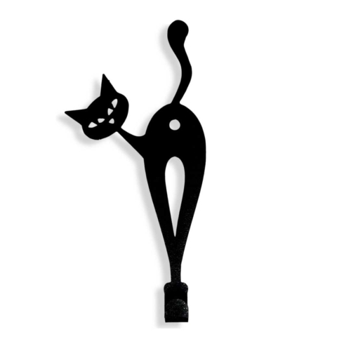Metalowy wieszak do przedpokoju na ubrania Kot Tylem
