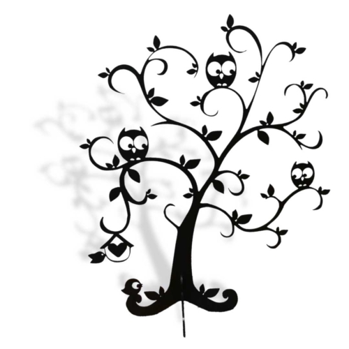 Stojak na biżuterię SOWY [M] 31x25 CM Metalowa ozdoba