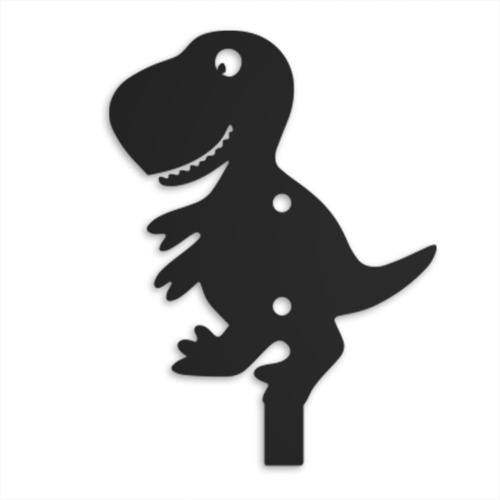 wieszak metalowy do pokoju dziecka dinozaury