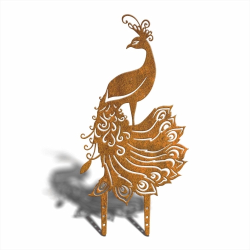 Ozdoba ogrodowa ze stali corten Paw