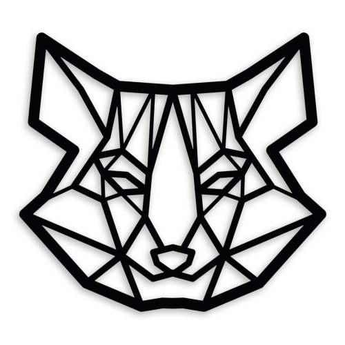 Metalowy Dekor Ścienny Geometryczny Kot