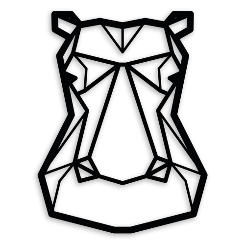 Dekor Ścienny Metalowy Geometryczny Hipopotam zawieszalnia