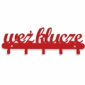 Wieszak Metalowy Ścienny Weź Klucze Czerwony