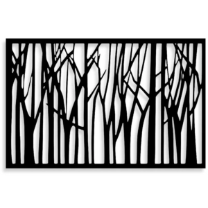 Dekor Bambusowy Las [XXL] 94x60cm - Metalowa dekoracja - Ozdoba ścienna
