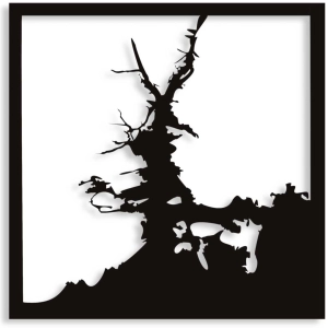 Dekor Konar Sosny [XL] 60x60cm - Metalowa dekoracja - Ozdoba ścienna