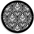 Dekor Metalowy Folk Circle  Czarny Struktura