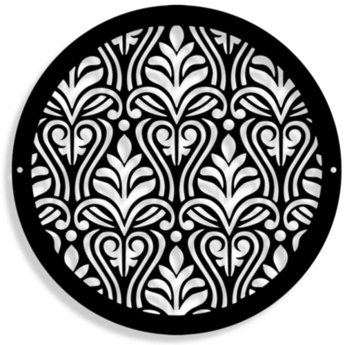 Dekor Metalowy Folk Circle  Czarny Struktura