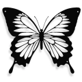 Dekor Metalowy Swallowtail Butterfly Czarny Struktura