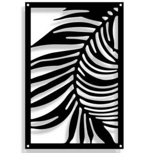 Dekor Liść Palmy [XL] 40x60cm - Metalowa dekoracja - Ozdoba ścienna