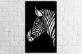 Ozdoba Ścienna Zebra Sawannowa Profil Czarny Struktura