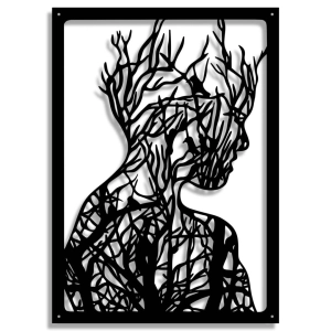 Dekor Leśna Dama [XL] 60x84cm - Metalowy Ścienny