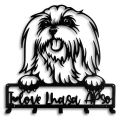 Metalowy wieszak na smycze Pies Lhasa Apso