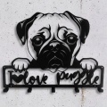 Metalowy Wieszak do Przedpokoju Pies Puggle