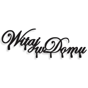 Wieszak do przedpokoju na kurtki Witaj W Domu [XXL] 98x31cm  - Metalowy Ścienny - Solidny