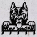 Wieszak metalowy na smycze Pies Amstaff Love
