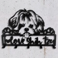 Wieszak metalowy do przedpokoju Pies Shih Tzu