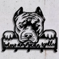 Wieszak z metalu Pies American Bully love