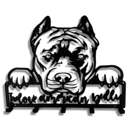 Wieszak  na klucze Pies American Bully love