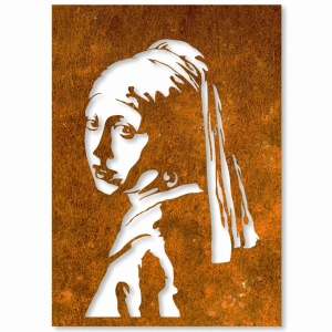 Dekor Dziewczyna z Perłą [XL] 50x70cm - Metalowa dekoracja - Ozdoba ścienna