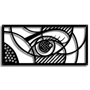 Dekor Hypnotizing Eye [XL] 82x39cm - Metalowa dekoracja - Ozdoba ścienna