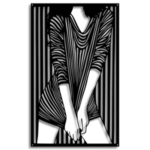 Urocza Wstydliwość [XL] 60x97 cm - Metalowa dekoracja - Ozdoba ścienna
