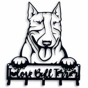 Wieszak do przedpokoju Pies Bull Terrier Love [M] 39x45cm