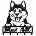 Wieszak na klucze i smycze Pies Akita Love