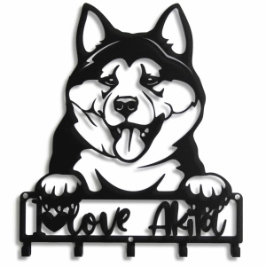 Wieszak do przedpokoju Pies Akita Love [M] 38x46cm