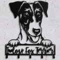 Metalowy wieszak na smycze Pies Fox Terrier Love