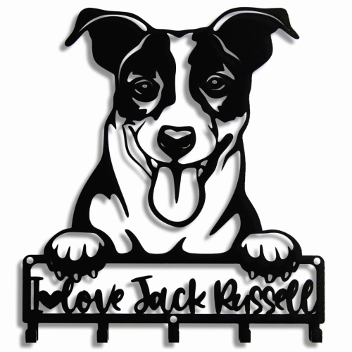 Wieszak na klucze i smycze Pies jack Russell Love