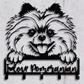 Metalowy wieszak an smycze i klucze Pies Szpic Miniaturowy Pomeranian Love