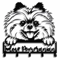 Metalowy wieszak do przedpokoju Szpic Miniaturowy Pomeranian Love