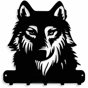 Wieszak na klucze WILCZEK [S] 21x21cm - Metalowy organizer na klucze i akcesoria