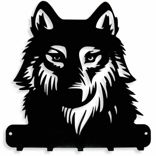 Wieszak na klucze WILCZEK [S] 21x21,7 CM - Metalowy organizer na klucze i akcesoria