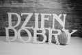 Wieszak do przedpokoju DZIEŃ DOBRY [XL] 59x24,5 CM - Metalowy wieszak ścienny na ubrania, kurtki, płaszcze