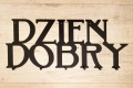 Wieszak do przedpokoju DZIEŃ DOBRY [XL] 59x24,5 CM - Metalowy wieszak ścienny na ubrania, kurtki, płaszcze
