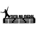 Wieszak Na Medale TATA NA MEDAL [S] 38x20 cm Czarny